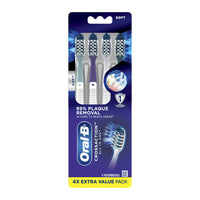 Oral-B CrossAction All In One Toothbrushes Deep Plaque Removal Soft, 4 Ct