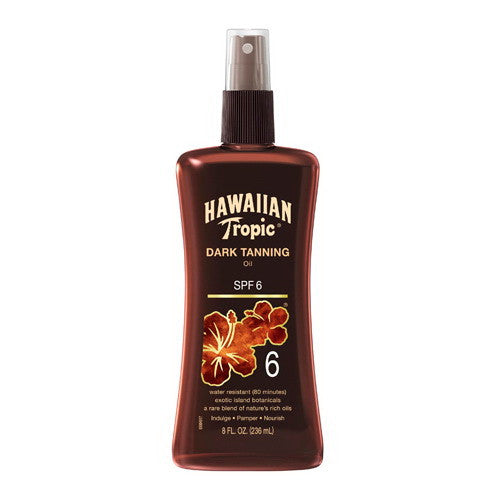 Hawaiian Tropic Dark Tanning Oil Spray, SPF 6, 8 Oz