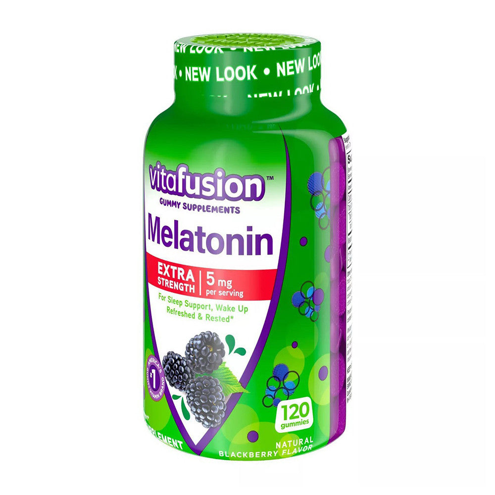 Vitafusion Extra Strength Melatonin 5 Mg Gummies, Blackberry, 120 Ea