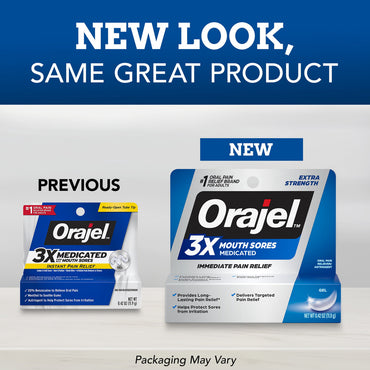 Orajel Mouth Sore Medicine Gel, Fast Mouth Sore Relief, 0.42 Oz