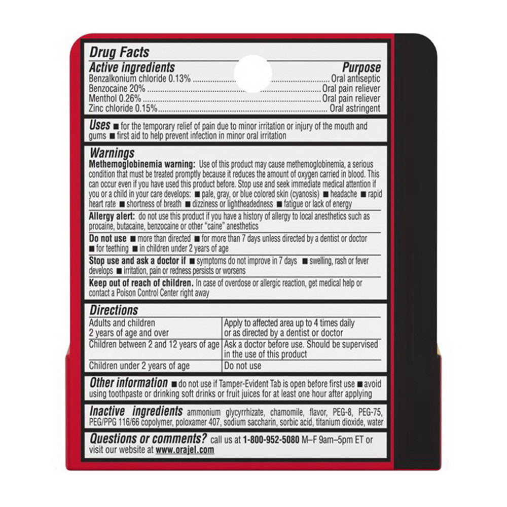 Orajel Pm Long Lasting Toothache Pain Relief Cream - 0.25 Oz