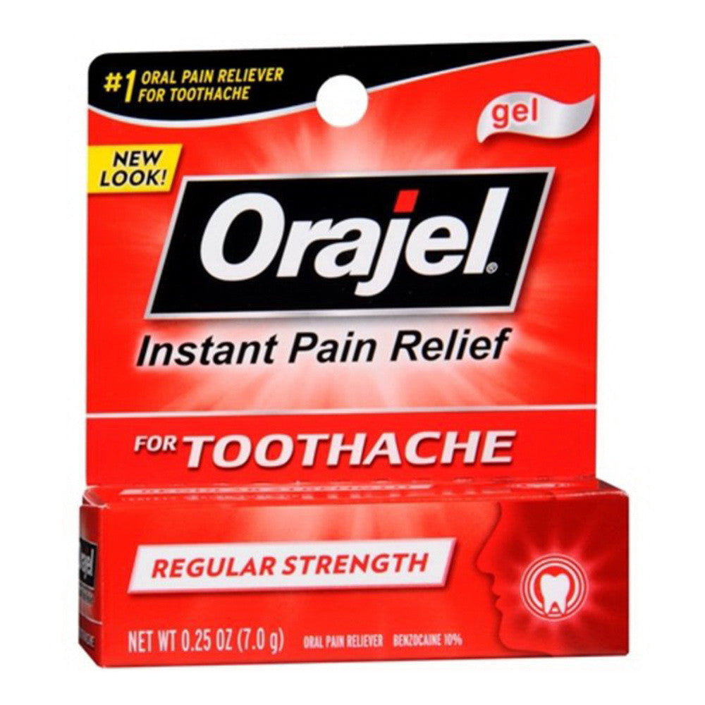 Orajel Immediate Toothache Pain Relief Gel, Regular Strength - 0.18 Oz