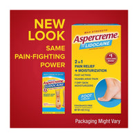 Aspercreme Lidocaine Foot Pain Creme Max Strength Relief, 4 Oz
