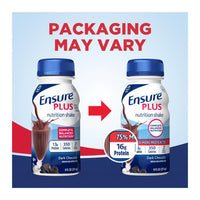 Ensure Plus Nutrition Rich Dark Chocolate Shake Bottle, 8 Oz - 24 Pack
