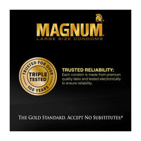 Trojan Magnum Lubricated Latex Condoms, 3 Ea/Pack