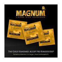 Trojan Magnum Lubricated Latex Condoms, 3 Ea/Pack