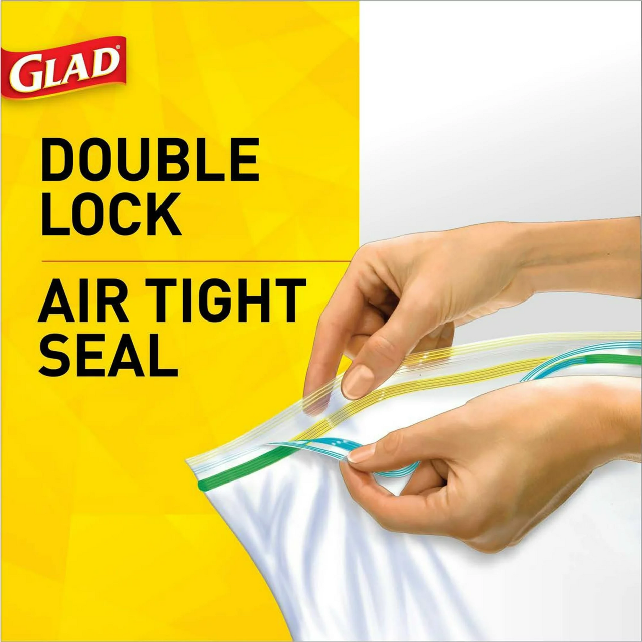 Glad Zipper Storage Bag Gallon, 20 Bags