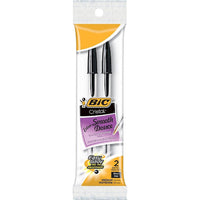 BIC Cristal Xtra Smooth Ball Pens, Medium Point (1.0mm), Black, 2 Ct
