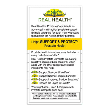 Real Health Laboratories The Prostate Formula With Saw Palmetto, Tablets, 30 Ea