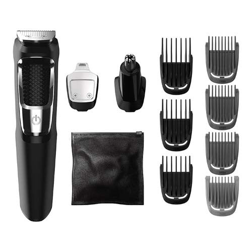 Philips Norelco 13-Piece Multigroom Series 3000 All-In-One Trimmer Kit, MG3750, 1 Ea