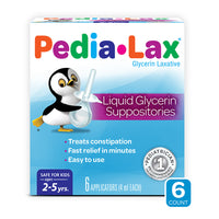 Fleet Pedia-Lax 4 Ml Liquid Glycerin Suppositories For Ages 2 - 5 Years - 6 Ea