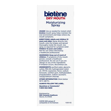 Biotene Gentle Mint Dry Mouth Moisturizing Spray, 1.5 Oz
