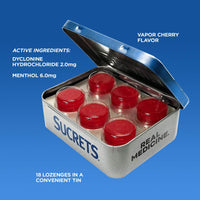 Sucrets Sore Throat and Cough Lozenges, Vapor Cherry Flavor, 18 Ct