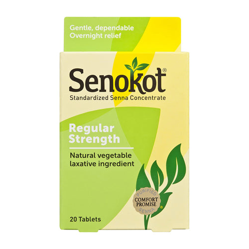Senokot Regular Strength Natural Vegetable Laxative, 20 Ea