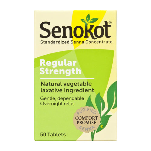 Senokot Natural Vegetable Laxative, Regular Strength, 50 Ea