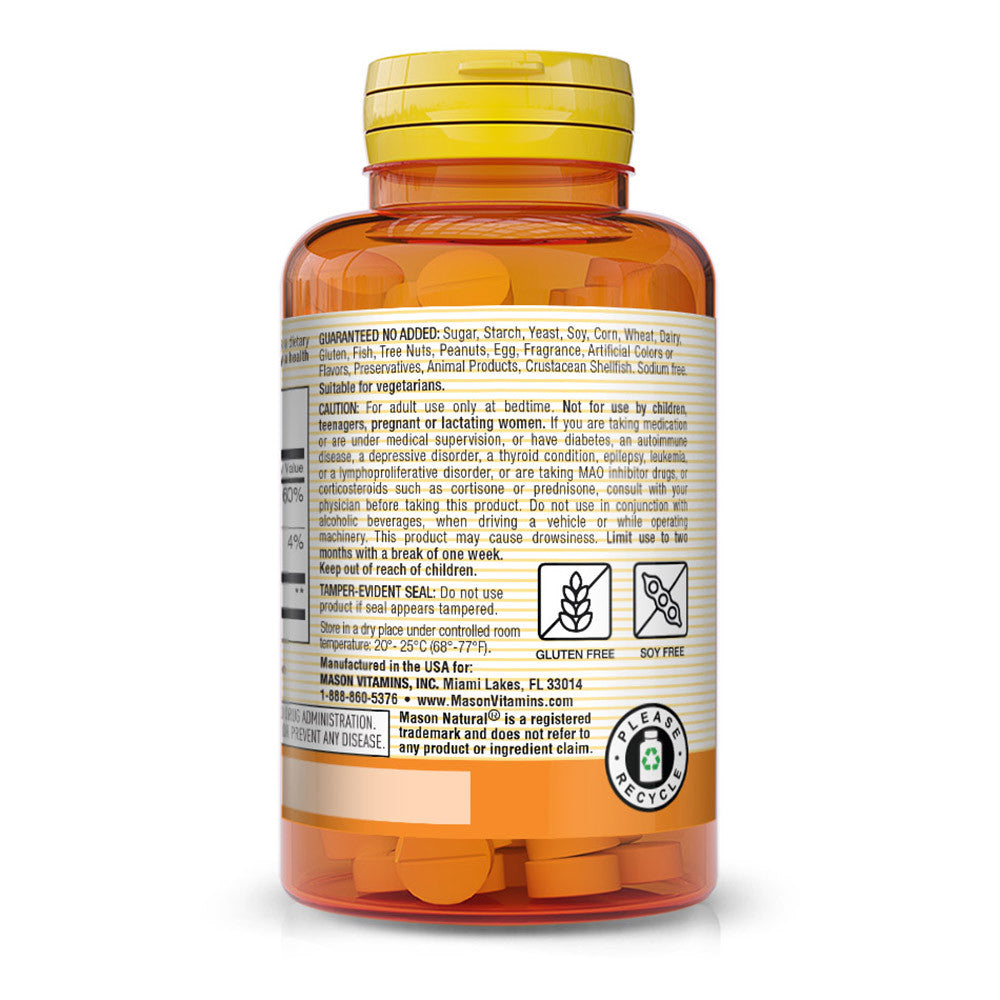 Mason Natural Melatonin 5 Mg With Vitamin B-6 Capsules, Extra Strength - 60 Ea