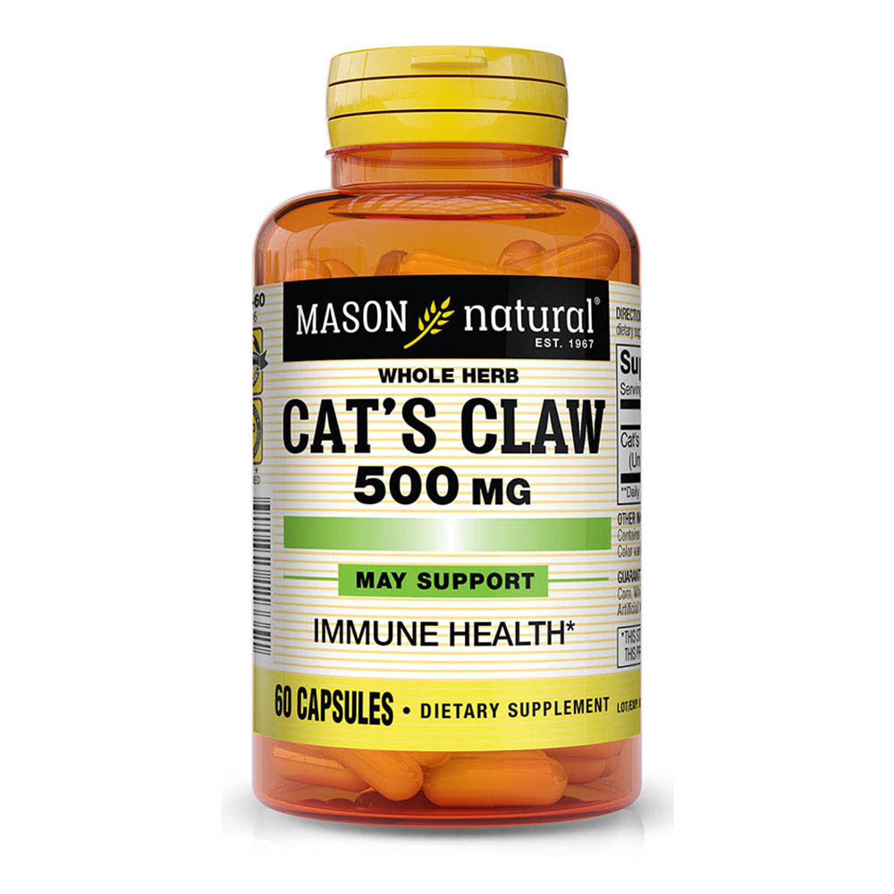 Mason Natural Cats Claw 500 Mg Premium Herbal Supplement Capsules - 60 Ea