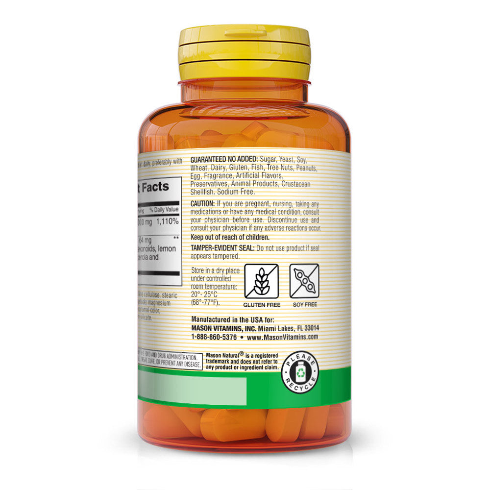 Mason Natural Vitamin C 1000 Mg Plus And Bioflavonoids Complex Tablets - 60 Ea