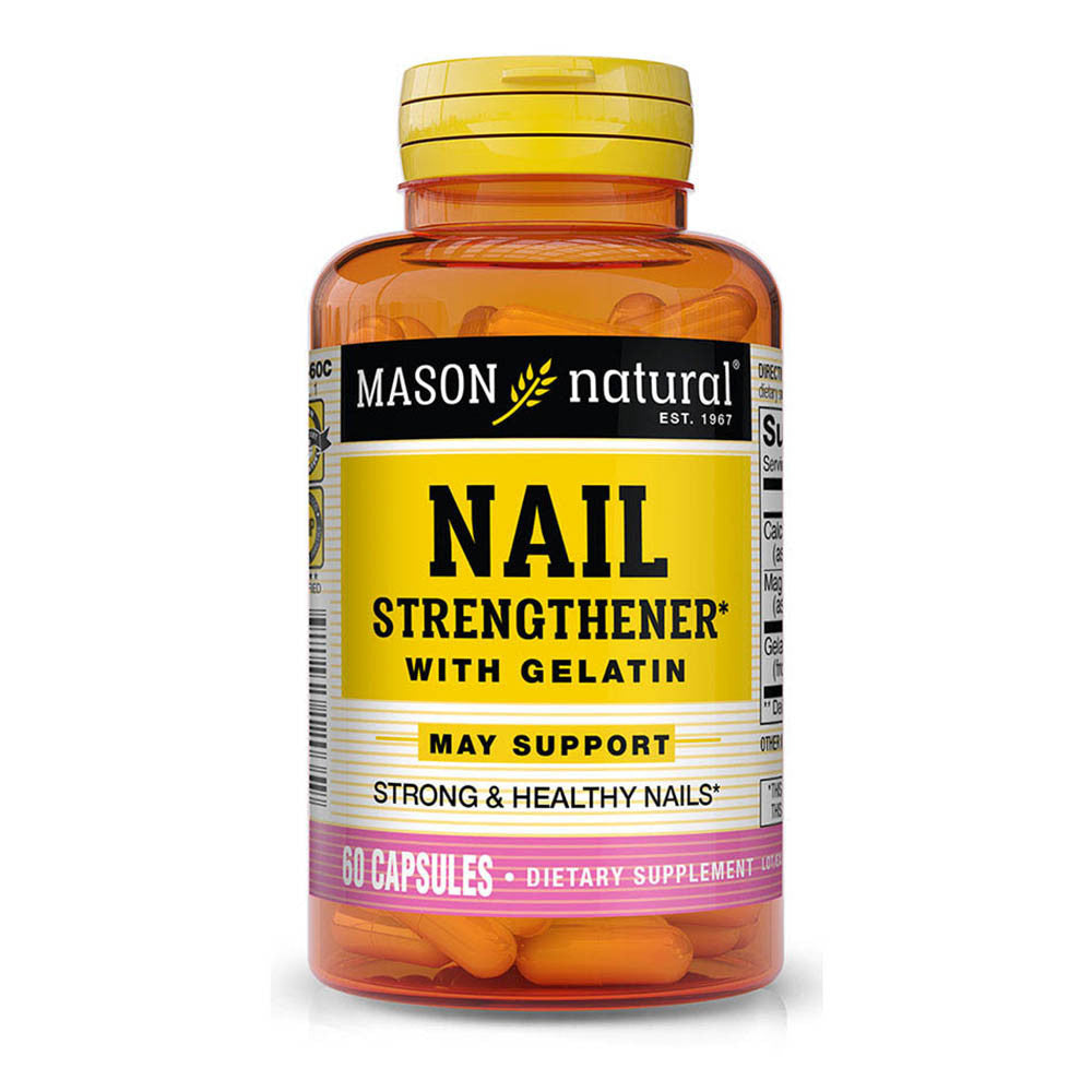 Mason Natural Nail Strengthener With Gelatin, Beauty Formula Capsules - 60 Ea