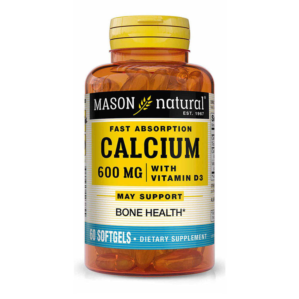 Mason Liquid Calcium 1200 Mg With Vitamin D Calcium Supplement Softgels - 60 Ea