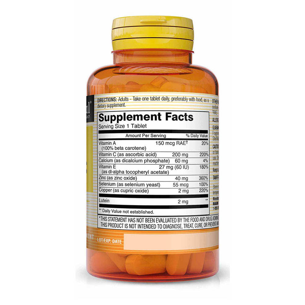 Mason Natural Vision Vitamins With Lutein Antioxidant Tablets - 60 Ea
