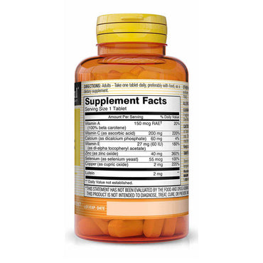 Mason Natural Vision Vitamins With Lutein Antioxidant Tablets - 60 Ea