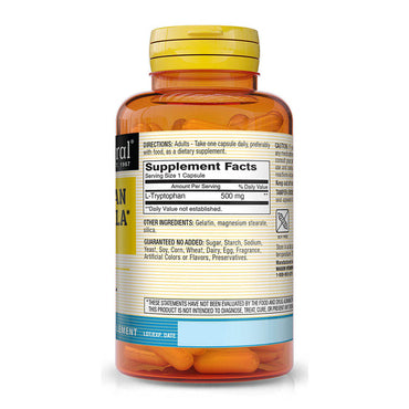 Mason Natural L-Tryptophan 500Mg Sleep Formula Capsules, Amino Acid - 60 Ea