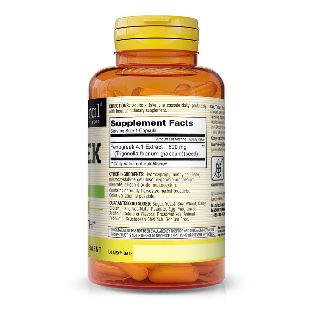 Mason Natural Fenugreek Extract Blood Sugar Health Capsules - 90 Ea