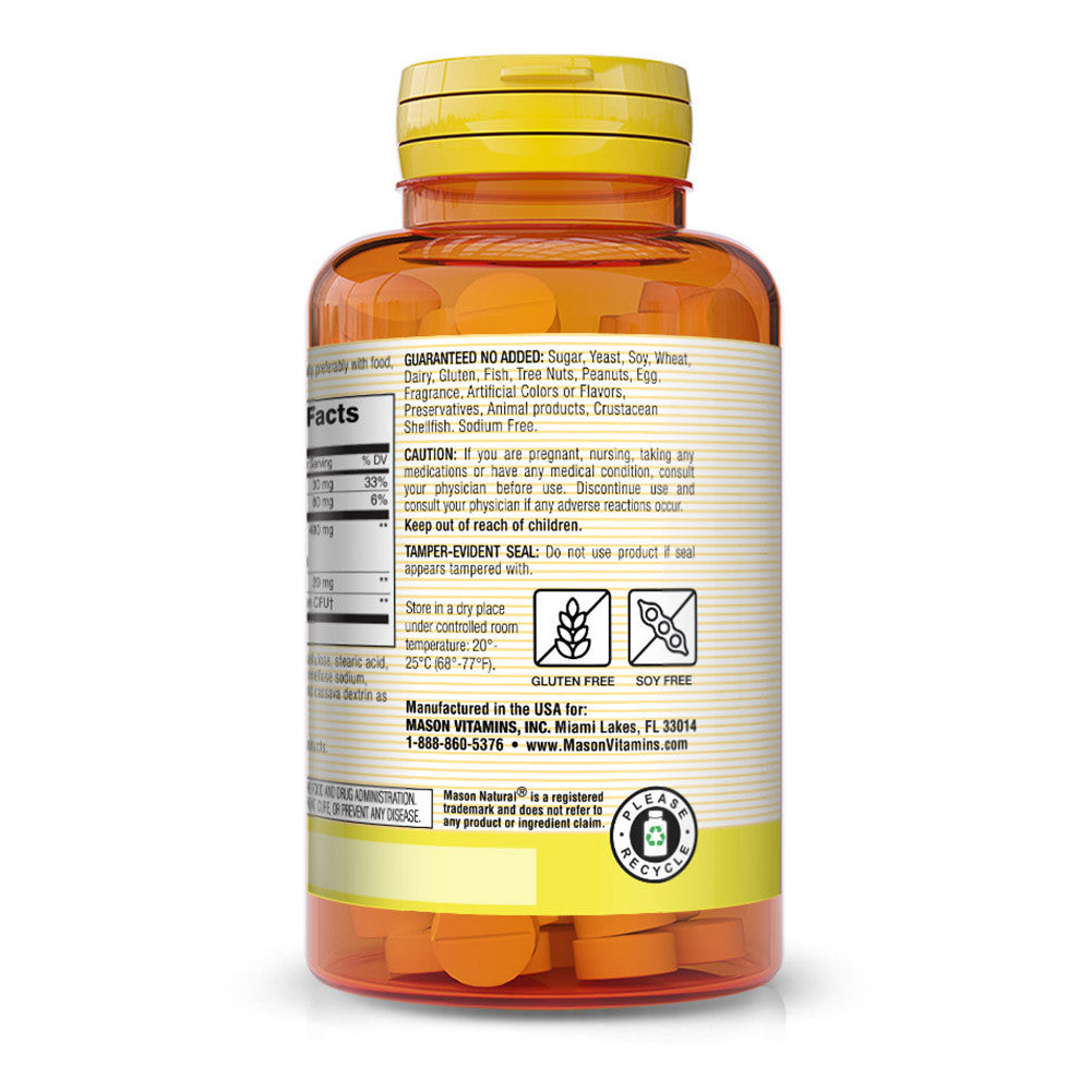 Mason Natural Highly Concentrated Cranberry With Probiotic Tablets - 60 Ea