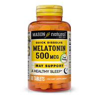 Mason Natural Melatonin 500 Mcg Fruit Flavored Tablets - 60 Ea