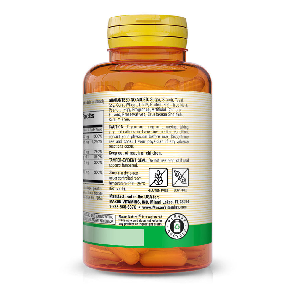 Mason Natural B Complex With Vitamin C Capsules, 100 Ea