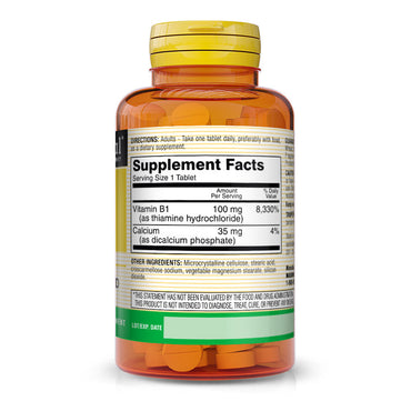 Mason Naturals Vitamin B-1 100 MG tablets, 100 Ea