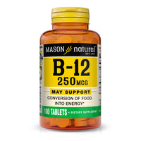 Mason Naturals Vitamin B-12 250 Mcg Tablets - 100 Ea