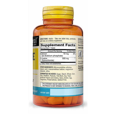 Mason Natural Amino Acid L-Lysine 500 Mg Tablets - 100 Ea