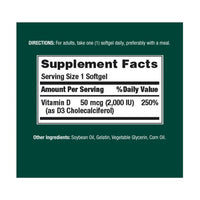 Natures Bounty Vitamin D3 2000 Iu Rapid Release Softgels, 150 Ea