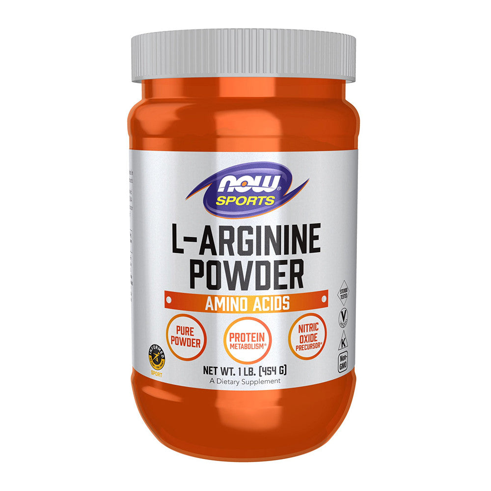 Now Sports Nutrition, L Arginine Powder Nitric Oxide Precursor Amino Acids, 8 Oz