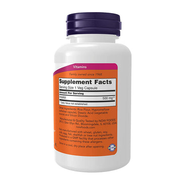 Now Foods Inositol 500 mg Cellular Health Veg Capsules, 100 Ea