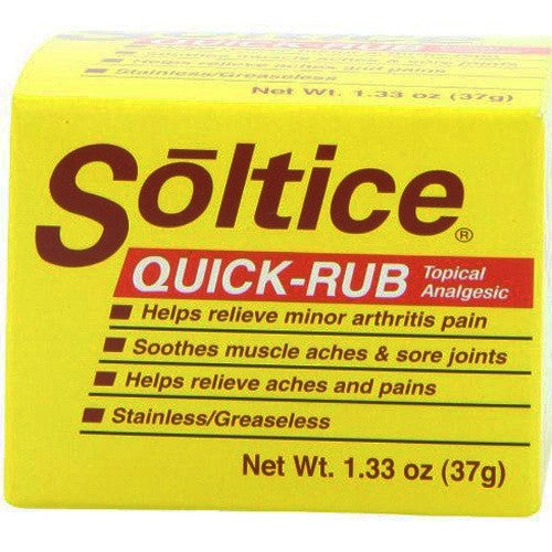 Soltice Quick-Rub Stainless And Greaseless Topical Analgesic Pain Reliever, 1.33 Oz