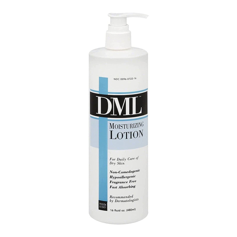 DML Moisturizing Lotion For Dry Skin, Fragrance Free, 16 Oz