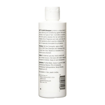 DHS Clear Shampoo For Daily Cleaning Of Hair And Scalp - 8 Oz