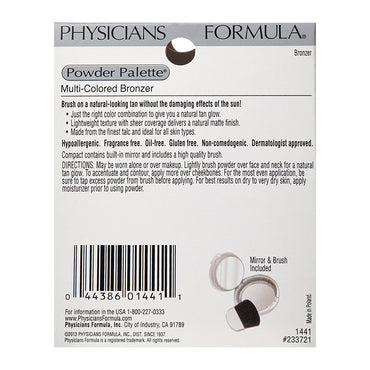 Physicians Formula Powder Palette Color Corrective Powders Multi Color, Bronzer, 0.3 Oz
