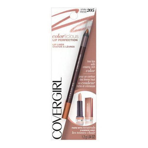 CoverGirl Colorlicious Lip Perfection Lip Liner 205 Smoky Intense for Defining and Enhancing Lips 0.04Oz (1.2g)