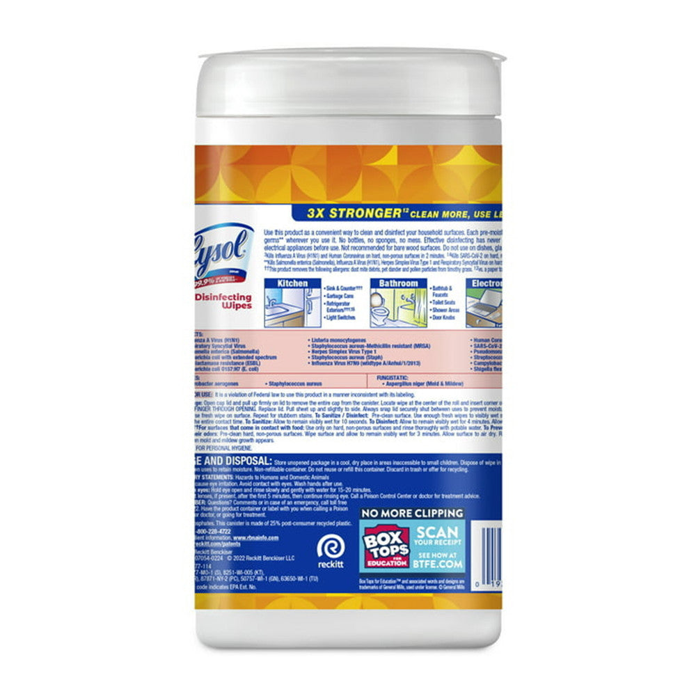 Lysol Disinfectant Antibacterial Cleaning Wipes, 80 Ct