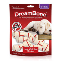 DreamBone Small Chews With Real Chicken 6 Count, Rawhide-FreeChews For Dogs