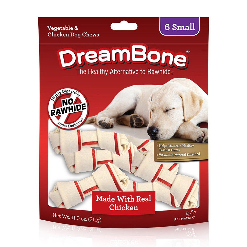 DreamBone Small Chews With Real Chicken 6 Count, Rawhide-FreeChews For Dogs