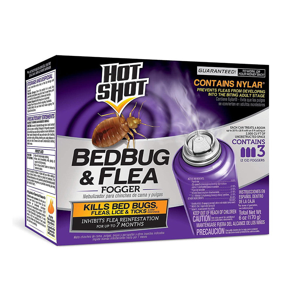 Hot Shot Bed Bugs and Flea Fogger, 2 Oz, 3 Ea