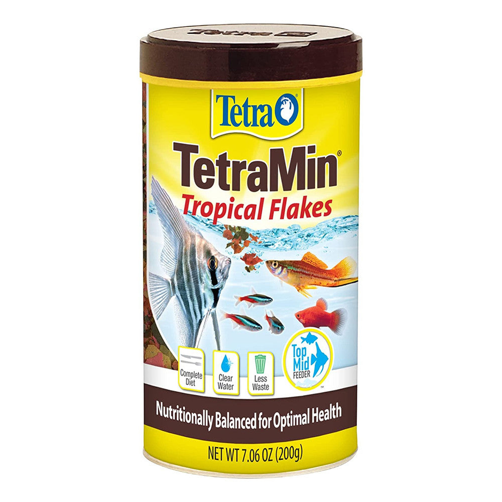 Tetra Tetra Min Tropical Flakes, Nutritionally Balanced Fish Food, 7.06 Oz