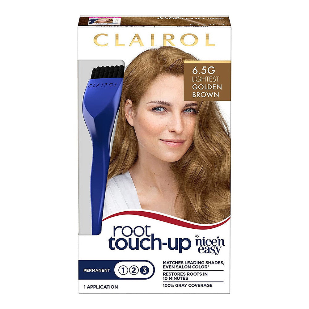 Clairol Root Touch-Up Permanent Hair Color, 6.5G Lightest Golden Brown, 1 kit