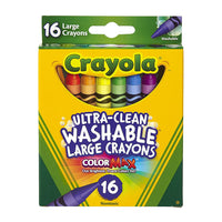Crayola Ultra Clean Washable Color Max Nontoxic Large Crayons, 16 Ea