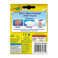 Crayola Ultra Clean Washable Color Max Nontoxic Large Crayons, 16 Ea